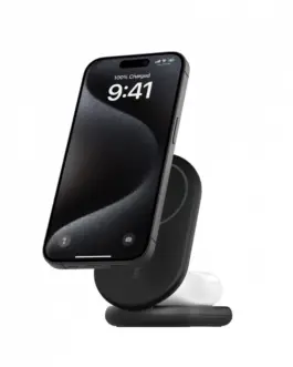 Belkin Boostcharge 2-in-1 mag Qi2 15W черен foldable