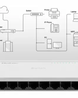 Alternative view of Qoltec Nrtwork SWITCH 8xRJ45 port 100Mbps LAN