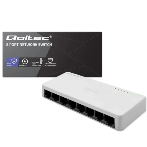 Qoltec Nrtwork SWITCH 8xRJ45 port 100Mbps LAN