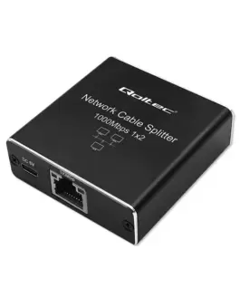 Qoltec Splitter mini SWITCH 1x2 port RJ45 1000Mbps