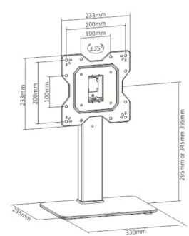Techly TV stand 23-43 inches