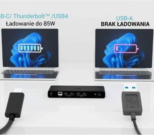 i-tec Universal Docking Station Dual 4K Display Power Delivery 85W + i-tec USB-C зарядно