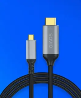 Alternative view of Savio кабел USB-C to HDMI v2.0b, 3m, copper CL-184