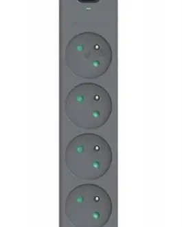 Tracer Power Line+ mobile ready surge protector power strip 1.5m (4 sockets + 3x USB A, 5V 2.4A)