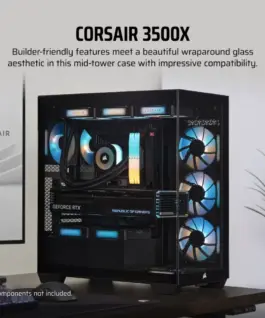 Alternative view of Corsair кутия за компютър 3500X TG Mid-Tower черен