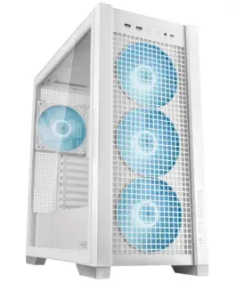 Asus кутия за компютър TUF Gaming GT302 Tempeчервен Glass ARGB EATX бял