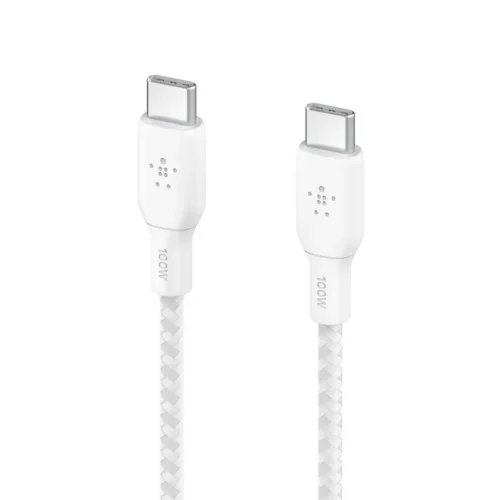 Alternative view of Belkin кабел USB-C to USB-C 100W 2m бял