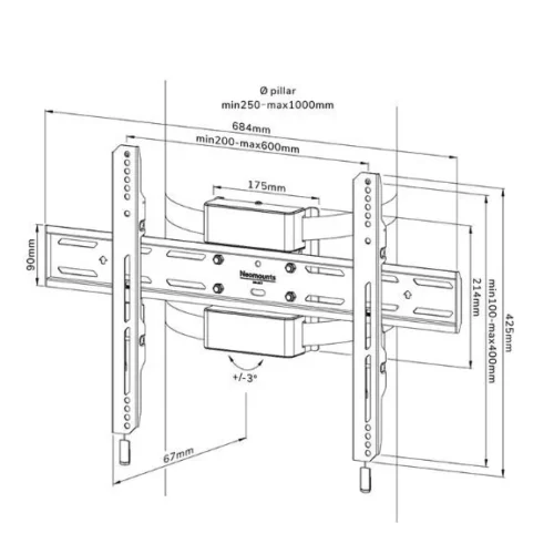 Neomounts Uchwyt do monitora WL30S-910BL16