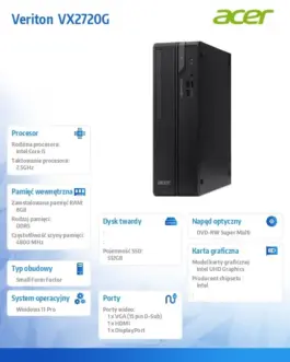 Alternative view of Acer Компютър Veriton VX2720G i5-1335U/8GB/512GB/W11P