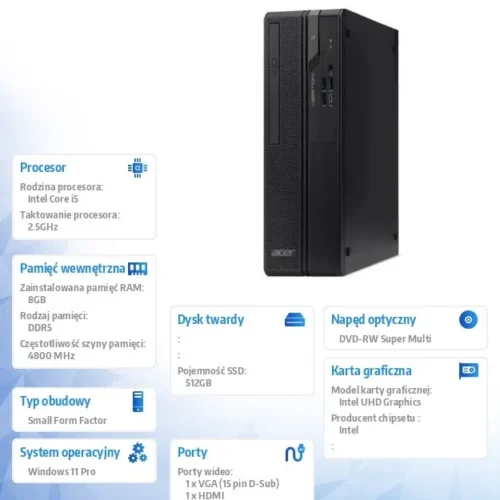 Alternative view of Acer Компютър Veriton VX2720G i5-1335U/8GB/512GB/W11P