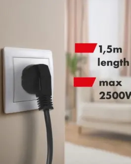 Alternative view of Maclean Power strip 4 sockets 1,5m 1,5m MCE508 B