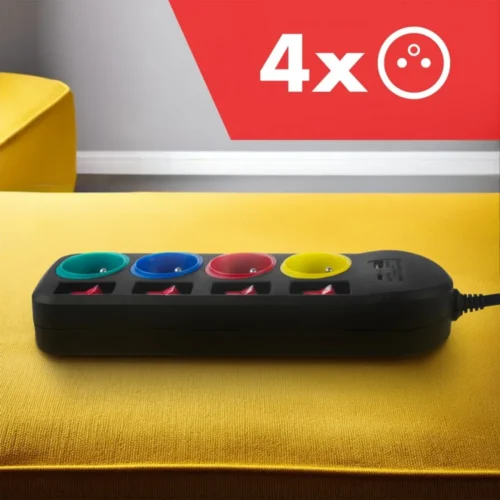 Maclean Power strip 4 sockets 1