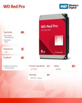 Alternative view of Western Digital Disc HDD червен Pro 6TB 3,5265 MB SATAIII WD6005FFBX