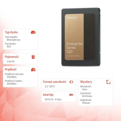 Alternative view of Synology SSD диск SAT5221-3840G 3.84TB 2.5 inch SATA 6Gb/s 7mm