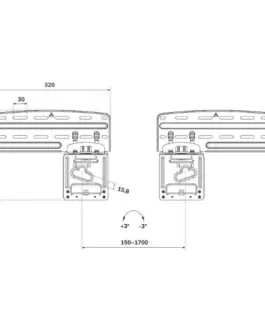 Alternative view of Neomounts WL30-265BL1 Wall Mount черен 43-85 inches