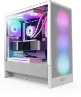 NZXT кутия за компютър NZXT H5 FLOW RGB MIDI TOWER WINDOW