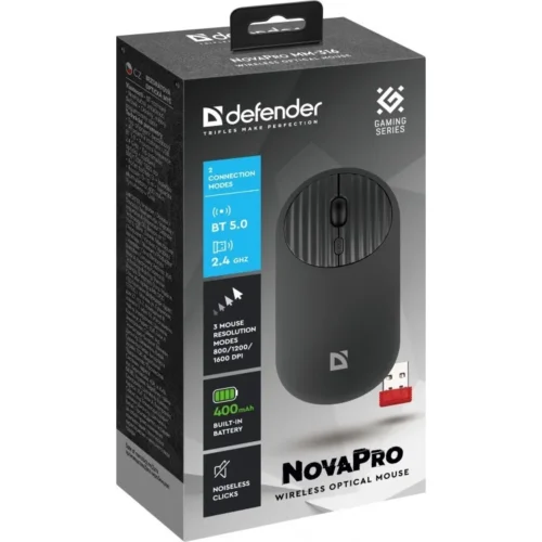 Alternative view of Defender WIRELESS мишка NOWAPRO MM-316 RF черен