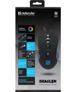 Alternative view of Defender WIчервен GAMING мишка DRAG LEN GM-907