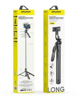 Alternative view of AWEI Universal selfie stick aluminium черен