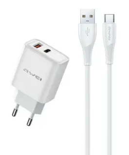 AWEI зарядно GaN 22,5W PD81T 22,5W + USB-C кабел