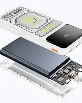 Alternative view of AWEI външна батерия 10000mAh 22,5 W P77K integrated кабел