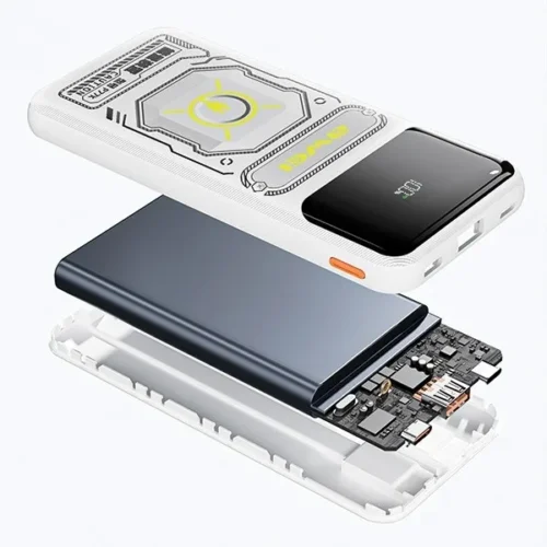 Alternative view of AWEI външна батерия 10000mAh 22,5 W P77K integrated кабел