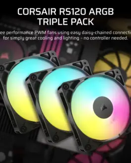Alternative view of Corsair RS120 ARGB 120mm Fan Triple Pack