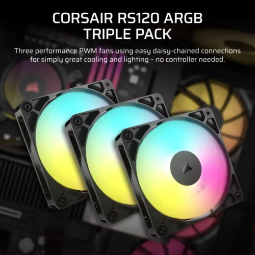 Alternative view of Corsair RS120 ARGB 120mm Fan Triple Pack
