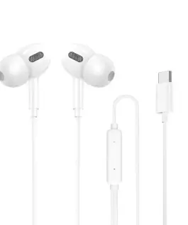 WEKOME Wiчервен слушалки HiFi USB-C бял