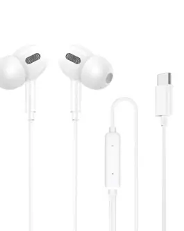 WEKOME Wiчервен слушалки HiFi USB-C бял