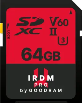 GOODRAM памет card SDXC Iridium PRO 64GB V60 UHS-II U3