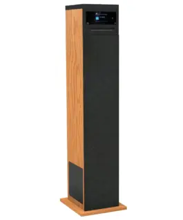 Alternative view of AIWA Multimedia tower speaker TSBT-360 system with fm radio, CD player, USB and bluetooth