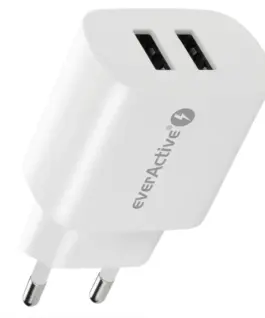 Alternative view of everActive PHONE зарядно 2X USB 2, 4A 12W бял