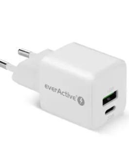 everActive PHONE зарядно GAN 1X US B, 1X USB-C 20W бял