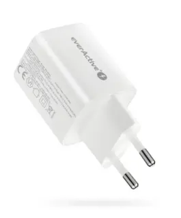 Alternative view of everActive PHONE зарядно GAN 1X US B, 1X USB-C 45W бял