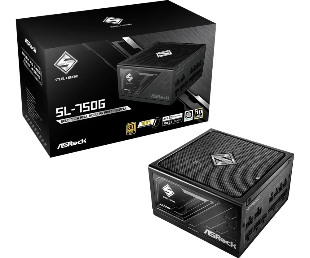 ASRock захранващ блок SL-750G 750W 80PLUS GOLD full modular