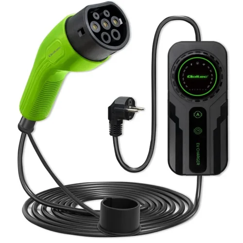 Qoltec Mobile зарядно for EV 2in1 Type2 3.5kW SCHUKO
