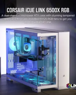 Alternative view of Corsair iCUE LINK 6500X RGB Mid-Tower ATX бял
