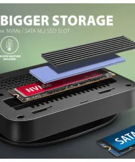 AXAGON HMC-UFO USB hub 9in1 10Gbps HDMI M.2 NVMe LA