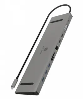 IcyBox ICY BOX IB-DK2106a-CPD 11 w 1 3x Video output