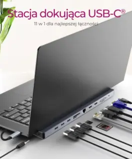 Alternative view of IcyBox ICY BOX IB-DK2106a-CPD 11 w 1, 3x Video output