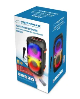 Alternative view of Esperanza BT FM LED RGB KARAOKE SINGER SPEAKER