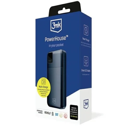 Alternative view of 3MK външна батерия 20000mAh Mult i Charge QC+PD PowerHou