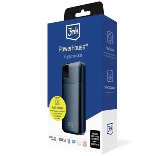 3MK външна батерия 20000mAh Mult i Charge QC+PD PowerHou