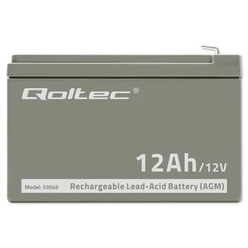 Qoltec AGM battery 12V 12Ah