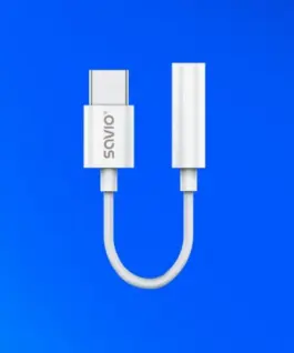 Savio адаптер AK-52 USB-C – Mini Jack 3