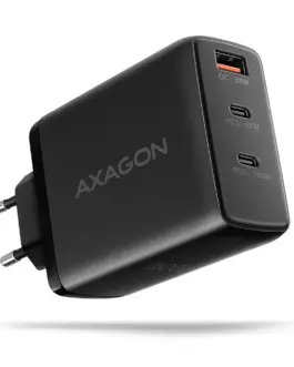 AXAGON ACU-DPQ100 GaN 3xport мрежово зарядно 100W черен