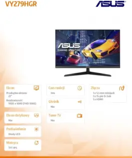 Alternative view of Asus Monitor 27 inch VY279HGR IPS HDMI 120Hz FHD
