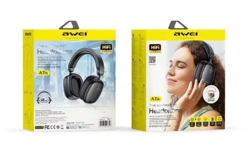 Alternative view of AWEI Bluetooth слушалки AT6 черен