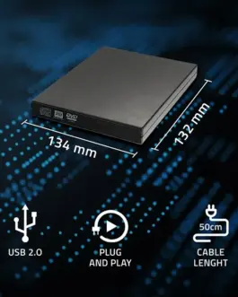 Alternative view of Qoltec Optical Drive Case USB 2.0 12.7mm SATA